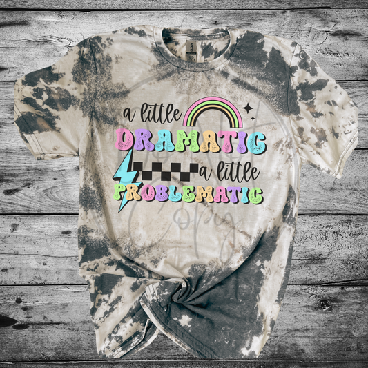 A little dramatic Bleached Distressed Tee Shirt